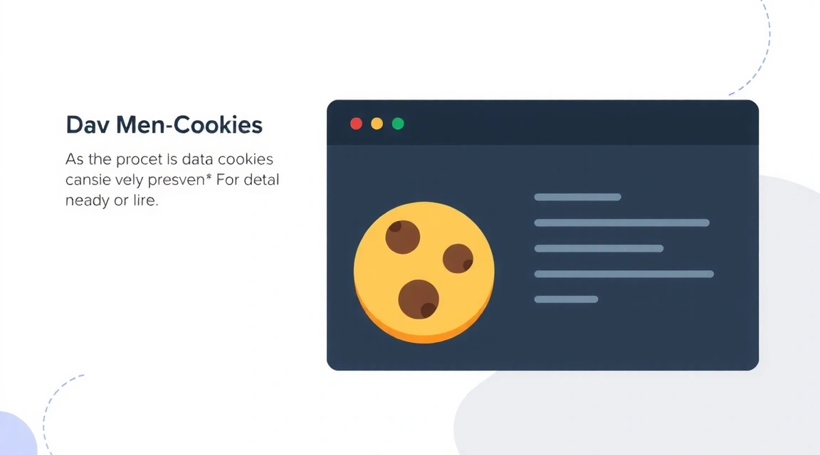 Ilustración de una cookie digital y un navegador web